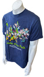 Disneyland Men's Walt Disney World Leader Of The Pack Graphic Navy Shirt Size L