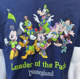Disney Men's Disneyland Leader Of The Pack Graphic Navy Shirt Size Large