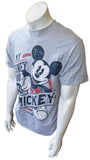 Disneyland Men's My Disney Side Is All Mickey Gray Short Sleeve Shirt Size M