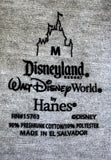 Disneyland Men's My Disney Side Is All Mickey Gray Short Sleeve Shirt Size M
