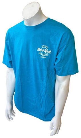 Hard Rock Cafe Men's Seminole Hard Rock Hotel & Casino Tampa Blue Shirt Size L