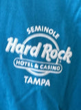 Hard Rock Cafe Men's Seminole Hard Rock Hotel & Casino Tampa Blue Shirt Size L