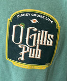 Men's Disney Cruise Line O'Gills Pub Green Short Sleeve Shirt Size Large