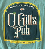 Men's Disney Cruise Line O'Gills Pub Green Short Sleeve Shirt Size Large