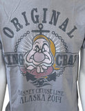 Disney Men's Grumpy Original King Crab Alaska 2014 Gray Shirt Size Medium