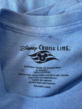 Disney Cruise Line Men's Southern Caribbean Blue Short Sleeve Shirt Size Medium
