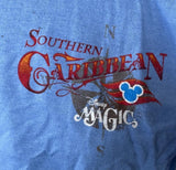 Disney Cruise Line Men's Southern Caribbean Blue Short Sleeve Shirt Size Medium