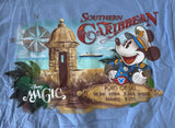Disney Cruise Line Men's Southern Caribbean Blue Short Sleeve Shirt Size Medium