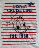 Gildan Boys Disney Cruise Line Donald Duck Est. 1998 White Shirt Size Small