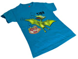 Hanes Boys Dinosaur Train Live Tiny Graphic Blue Short Sleeve Shirt Size XS