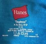 Hanes Boys Dinosaur Train Live Tiny Graphic Blue Short Sleeve Shirt Size XS