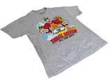 Disney Parks Boys Goofy Thrill Seeker Graphic Gray Short Sleeve Shirt Size M