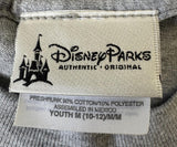 Disney Parks Boys Goofy Thrill Seeker Graphic Gray Short Sleeve Shirt Size M