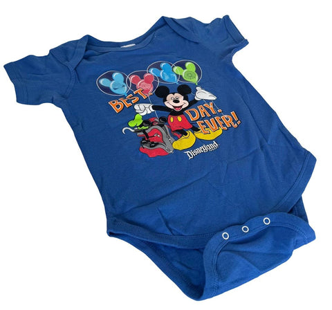 Disney Parks Mickey Mouse Best Day Ever Disneyland Resorts Blue One-Piece 24M
