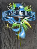 Universal Studios Girls Graphic Black Short Sleeve Shirt Size Medium