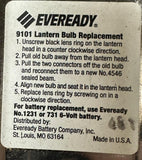 Eveready 9101IND Industrial Lantern Bulb Replacement 9101 6 Volts