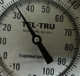Tel-Tru Dial Thermometer Stem 0-220° F Or -10-100° C Range