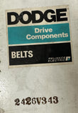 Dodge Reliance Electric 2426V343 Variable Speed Belt 1.5″ W 34.3" Pitch Length