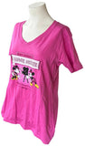 Disney Women's Minnie Mouse & Mickey Mouse Walt Disney Studios Pink Shirt Size L