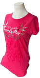 Hard Rock Cafe Women's All Is One Graphic Pink Short Sleeve Shirt Size Large