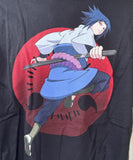 Ripple Junction Men's Naruto Shippuden Sasuke Sharingan Black Shirt Size XL