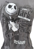 Hanes Men's The Nightmare Before Christmas Jack Skellington Gray Shirt Size M
