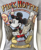 Hanes Men's Disneyland Mickey Mouse Park Hopper Gray Short Sleeve Shirt Size S