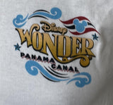 Disney Men's Wonder Panama Canal 2014 Disney Cruise Line White Shirt Size Small