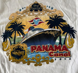 Disney Men's Wonder Panama Canal 2014 Disney Cruise Line White Shirt Size Small