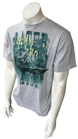 Anvil Men's Swamp People Later Gator Gray Short Sleeve Shirt Size Medium