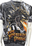 Anvil Men's NHRA Racing Fire Breathing Draggin Graphic Gray Shirt Size Large