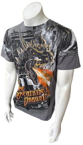 Anvil Men's NHRA Racing Fire Breathing Draggin Top Fuel Predator Shirt Size S