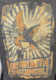 Bay Island Men's The Hunger Games Down With The Capitol Gray Shirt Size Large