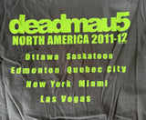 Anvil Men's Deadmau5 North America 2011 Tour Black Short Sleeve Shirt Size Large