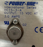 Power-One HC15-3-A International Series Power Supply 15 VDC 3 AMP