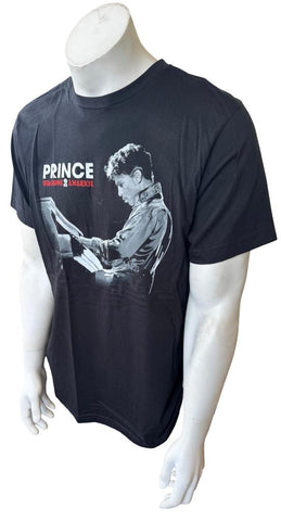 Anvil Men's Prince Welcome 2 America Tour Graphic Black Shirt Size Large
