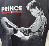 Anvil Men's Prince Welcome 2 America Tour Graphic Black Shirt Size Large
