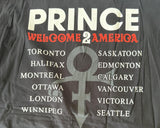 Anvil Men's Prince Welcome 2 America Tour Graphic Black Shirt Size Large