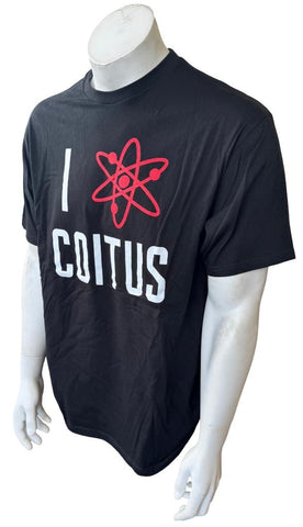 Spectra Apparel Men's The Big Bang Theory I Love Coitus Black Shirt Size Large