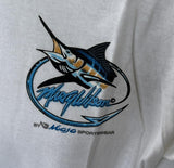 Anvil Men's Marty Wilson Mojo Sportswear Double Trouble White Shirt Size Large