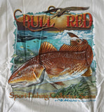Anvil Men's Marty Wilson Mojo Sportswear Bull Red Short Sleeve Shirt Size Large