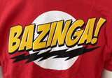 The Big Bang Theory Men's Bazinga Graphic Red Short Sleeve Shirt Size Large