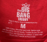 The Big Bang Theory Women's Bazinga Graphic Red Short Sleeve Shirt Size Medium