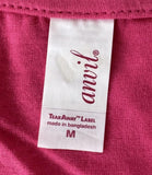 Anvil Women's Emerson Pirate Girl Graphic Pink Short Sleeve Shirt Size Medium