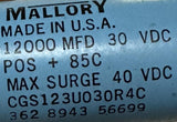 Mallory CGS123U030R4C Electrolytic Capacitor 12000uF 30 VDC -10% + 75%