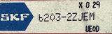 SKF 6203-2ZJEM Single Row Deep Groove Ball Bearing 17mm x 40mm x 12 mm