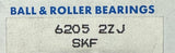 SKF 6205 2ZJ Single Row Deep Groove Ball Bearing 25mm x 52mm x 15 mm