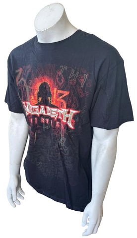 Anvil Men's Megadeth Thirteen Graphic Short Sleeve Shirt Size Large