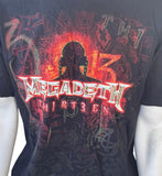 Anvil Men's Megadeth Thirteen Graphic Short Sleeve Shirt Size Large