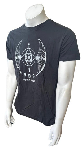 Tultex Men's BBC Television Circa 1953 Bat Wings Graphic Black Shirt Size Medium